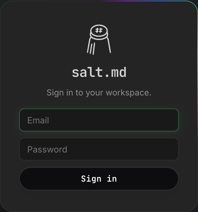 Signing in. Buttons for Microsoft or Google appear here when single sign-on is configured.